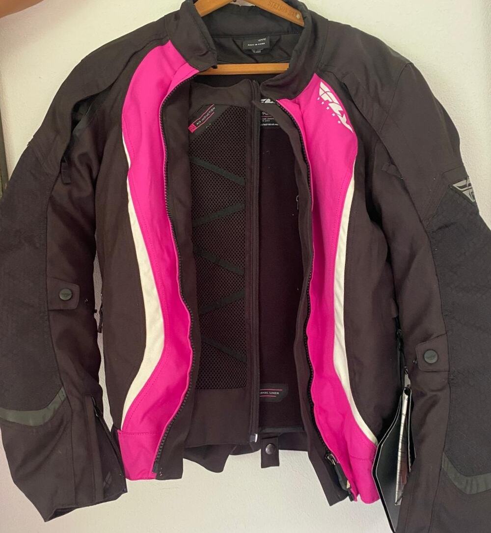 Fly Racing Women's Butane Motorcycle Jacket Black/Pink Size M Medium New w/Tags